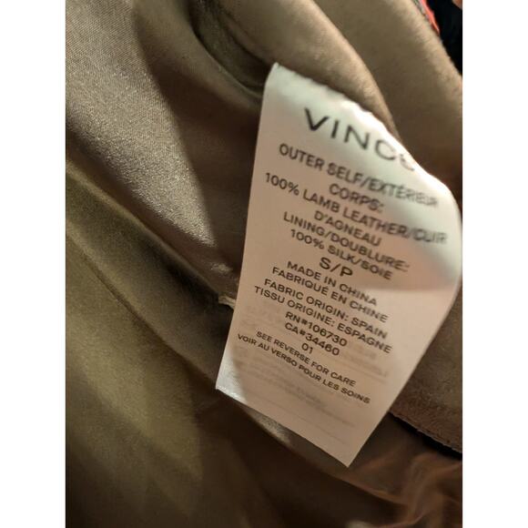 VINCE Suede Jacket Women's SMALL Open Front Suede Jacket with belt tie EUC - Picture 5 of 7